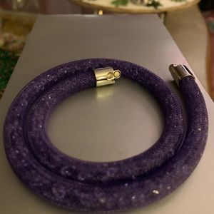 Swarovski Stardust double wrap bracelet in purple